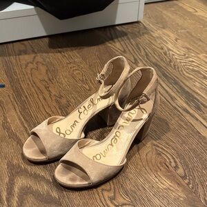Sam Edelman Women's Beige Block Heels